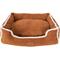Show in main carousel: Wrangler Faux Suede Sherpa Trimmed Cuddler Covered Bed, Tan, Small slide 7 of 11