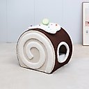 Happy & Polly Swiss Roll Cake Orthopedic Covered Cat Bed, Coffee