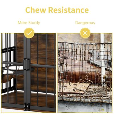 Show full view: LovMor Furniture-Style Dog Crate, Brown, 48-in slide 8 of 10