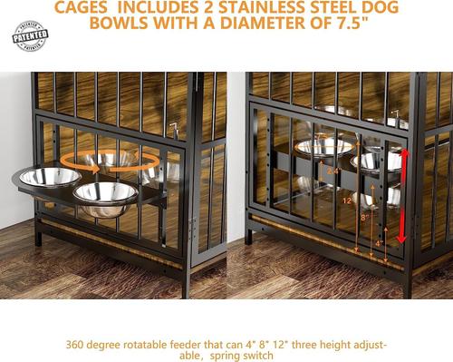 Show full view: LovMor Furniture-Style Dog Crate, Brown, 41-in slide 3 of 10