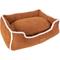 Show in main carousel: Wrangler Faux Suede Sherpa Trimmed Cuddler Covered Bed, Tan, Small slide 8 of 11