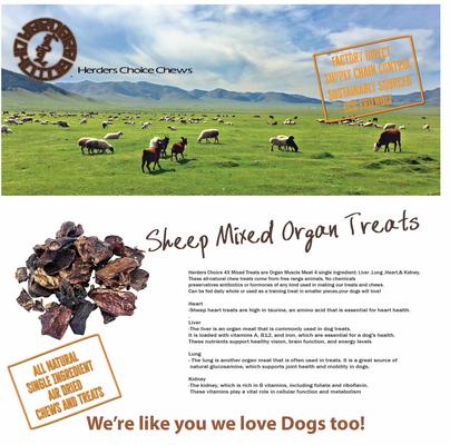 Show full view: EYS Herders Choice Mixed Lamb Organ Dehydrated Dog Treats, 3.5-oz bag slide 5 of 6