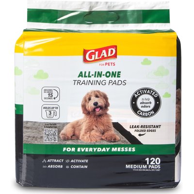 Glad for Pets Glad for Pets Carbon Activated Training Dog Potty Pads, Small, 17.5 x 23.5-in, 120 count
