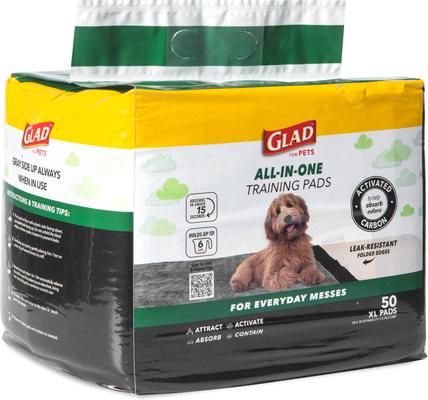 Show full view: Glad for Pets Activated Carbon Jumbo Dog Training Pads, Unscented, 28 x 30-in, 50 count slide 3 of 8