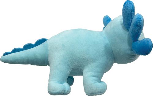 Show full view: fouFIT Axolotl Squeaky Dog Plush Toy, Blue, Large slide 3 of 4