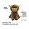 Show in main carousel: fouFIT Highland Cow Squeaky Dog Plush Toy, Cream, Small slide 5 of 5