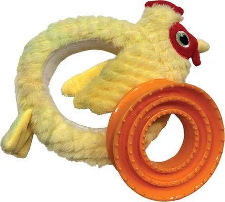 Show full view: fouFIT Hide 'n Seek Ring Around the Plushie Chicken Dog Treat Dispensing Toy slide 3 of 4