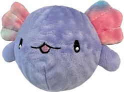 fouFIT Fuzzy Wuzzy Axolotl Spiker Dog Ball Toy, Purple, Large