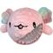 Show in main carousel: fouFIT Fuzzy Wuzzy Axolotl Spiker Dog Ball Toy, Pink, Small slide 2 of 4