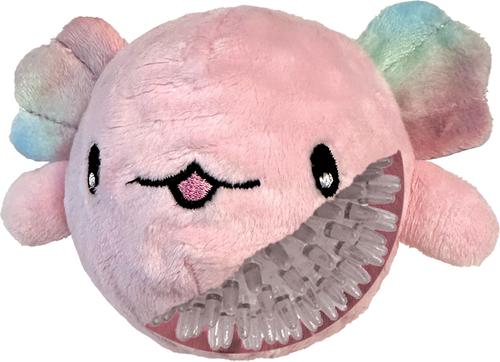 Show full view: fouFIT Fuzzy Wuzzy Axolotl Spiker Dog Ball Toy, Pink, Small slide 2 of 4