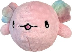 fouFIT Fuzzy Wuzzy Axolotl Spiker Dog Ball Toy, Pink, Small