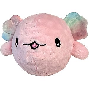 fouFIT Fuzzy Wuzzy Axolotl Spiker Dog Ball Toy, Pink, Small