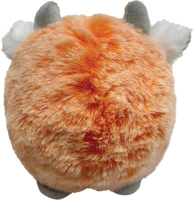 Show full view: fouFIT Fuzzy Wuzzy MooMoo Spiker Dog Ball Toy, Orange, Small slide 4 of 6