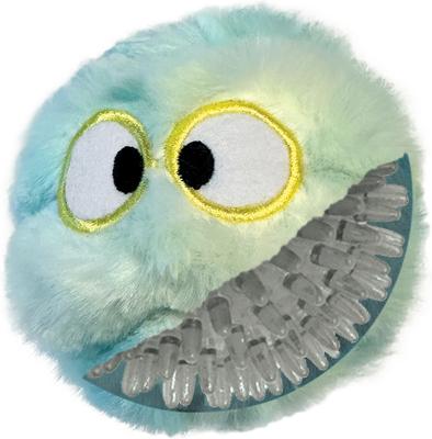 Show full view: fouFIT Fuzzy Wuzzy Goof Ball Spiker Dog Ball Toy, Blue/Yellow, Large slide 3 of 5