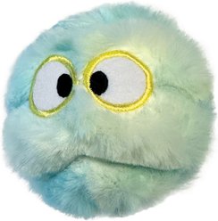 fouFIT Fuzzy Wuzzy Goof Ball Spiker Dog Ball Toy, Blue/Yellow, Large