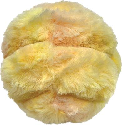 Show full view: fouFIT Fuzzy Wuzzy Goof Ball Spiker Dog Ball Toy, Yellow/Orange, Small slide 4 of 4