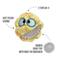 Show in main carousel: fouFIT Fuzzy Wuzzy Goof Ball Spiker Dog Ball Toy, Yellow/Orange, Small slide 2 of 4