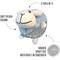Show in main carousel: fouFIT Fuzzy Wuzzy Sheep Spiker Dog Ball Toy, Blue, Large slide 3 of 6