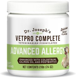 Dr. Joseph's VetPro Complete Beef Flavored Soft Chew Advanced Allergy Supplement for Dogs, 60 count