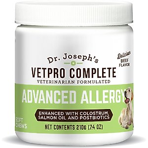 Dr. Joseph's VetPro Complete Beef Flavored Soft Chew Advanced Allergy Supplement for Dogs, 60 count