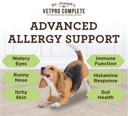 Show full view: Dr. Joseph's VetPro Complete Beef Flavored Soft Chew Advanced Allergy Supplement for Dogs, 60 count slide 3 of 9