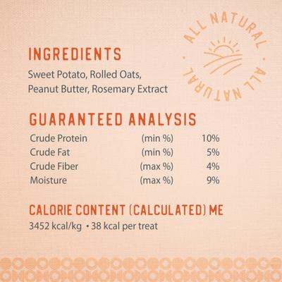 Show full view: Caledon Farms Dodo Sweet Potato with Peanut Butter Crunchy Dog Treats, 19.5-oz bag slide 4 of 10