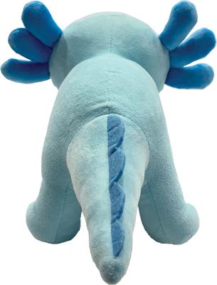 Show full view: fouFIT Axolotl Squeaky Dog Plush Toy, Blue, Large slide 4 of 4