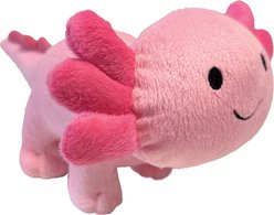 fouFIT Axolotl Squeaky Dog Plush Toy, Pink, Small