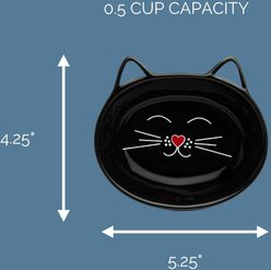 Park Life Designs Oscar Ceramic Cat Dish, 1-cup, 4 count, Black slide 2 of 4