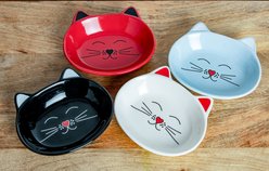 Park Life Designs Oscar Ceramic Cat Dish, 1-cup, 4 count, Red slide 2 of 4