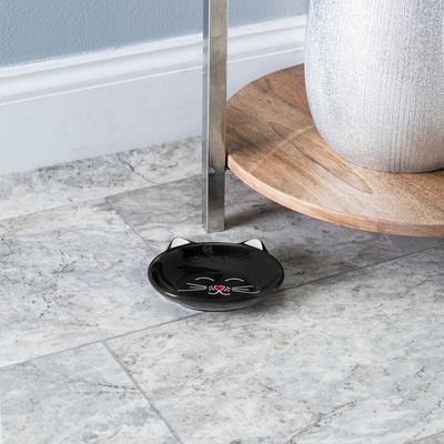 Show full view: Park Life Designs Oscar Ceramic Cat Dish, 1-cup, 4 count, Black slide 2 of 5