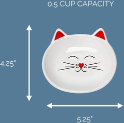 Park Life Designs Oscar Ceramic Cat Dish, 1-cup, 4 count, White slide 2 of 4