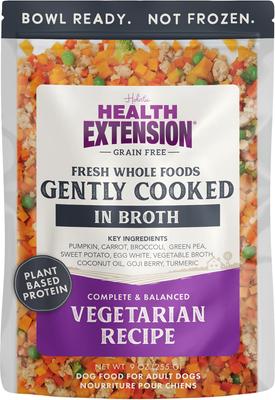 Show full view: Health Extension Gently Cooked Grain-Free Vegetarian Recipe Wet Dog Food, 9-oz pouch, 10 count slide 3 of 10