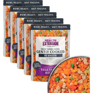 Health Extension Gently Cooked Grain-Free Vegetarian Recipe Wet Dog Food, 9-oz pouch, 5 count