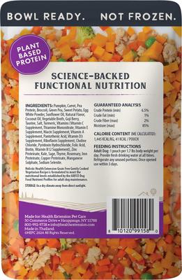 Show full view: Health Extension Gently Cooked Grain-Free Vegetarian Recipe Wet Dog Food, 3-oz pouch, 10 count slide 4 of 10