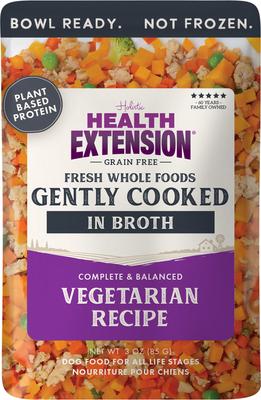 Show full view: Health Extension Gently Cooked Grain-Free Vegetarian Recipe Wet Dog Food, 3-oz pouch, 10 count slide 3 of 10