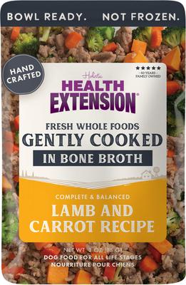 Show full view: Health Extension Gently Cooked Lamb & Carrot Recipe Wet Dog Food, 3-oz pouch, 20 count slide 3 of 11