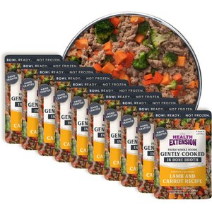 Health Extension Gently Cooked Lamb & Carrot Recipe Wet Dog Food, 3-oz pouch, 10 count