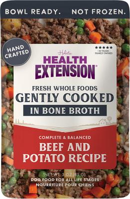 Show full view: Health Extension Gently Cooked Beef & Potato Recipe Wet Dog Food, 3-oz pouch, 10 count slide 3 of 11