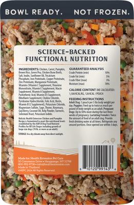 Show full view: Health Extension Gently Cooked Chicken & Pumpkin Recipe Wet Dog Food, 3-oz pouch, 10 count slide 4 of 11