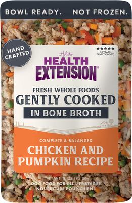 Show full view: Health Extension Gently Cooked Chicken & Pumpkin Recipe Wet Dog Food, 3-oz pouch, 10 count slide 3 of 11