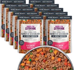 Health Extension Gently Cooked Grain-Free Salmon Recipe Wet Dog Food, 9-oz pouch, 10 count