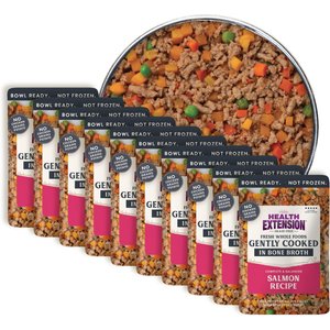 Health Extension Gently Cooked Grain-Free Salmon Recipe Wet Dog Food, 3-oz pouch, 10 count