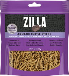 Zilla Aquatic Turtle Sticks Turtle Food, 4.5-oz bag