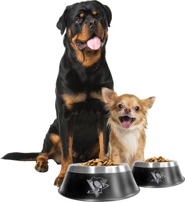 Show full view: Littlearth NHL All Pro Pittsburgh Penguins Non-skid Dog Bowl, 5-cup slide 2 of 6