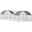 PawHut Walk-in Waterproof Metal Chicken Coop