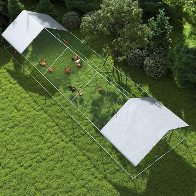 Show full view: PawHut Walk-in Outdoor Metal Chicken Coop slide 8 of 9