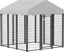 PawHut Outdoor Dog Kennel with UV-Resistant & Waterproof Cover, 71.3 x 71.3 x 72-in