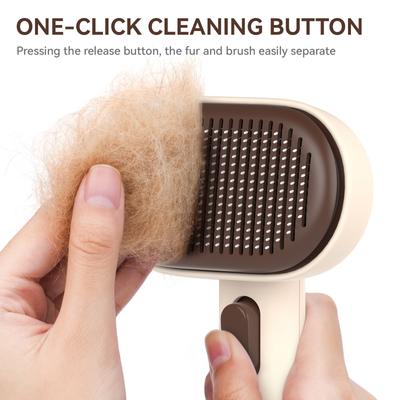 Show full view: aumuca Self Cleaning Slicker Brush, Brown slide 5 of 12