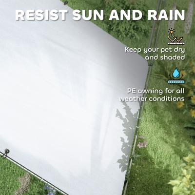 Show full view: PawHut Walk-in Outdoor Metal Chicken Coop slide 4 of 9